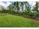 Lush backyard showcasing vibrant green grass, mature trees, and tidy landscaping at 1276 Jackson Hole Ct, Deland, FL 32724