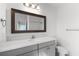 Bathroom with vanity and quartz countertop at 13087 Salk Way, Orlando, FL 32827