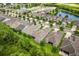 Beautiful aerial view of homes by a lake and surrounded by lush greenery at 1686 Victoria Gardens Dr, Deland, FL 32724