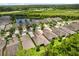 Residential neighborhood aerial view of houses near a lake with lush trees at 1686 Victoria Gardens Dr, Deland, FL 32724