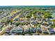 Expansive aerial view of a residential neighborhood with well-maintained homes and lush greenery, highlighting the community's layout at 218 Castlemain Cir, Davenport, FL 33897