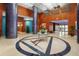 Stylish lobby featuring a patterned floor, modern lighting, and elegant decor creating a welcoming atmosphere at 231 Riverside Dr # 708, Daytona Beach, FL 32117