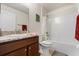 Bright bathroom featuring tub and shower combination at 2412 Twin Lake View Rd, Winter Haven, FL 33881