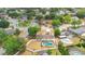 Aerial view of the home showing the fenced yard and neighborhood at 2910 S Whisperbay Ct, Oviedo, FL 32765