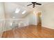 Upstairs living room with vaulted ceilings, skylights and hardwood floor at 1709 Winter Green Blvd, Winter Park, FL 32792