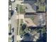 A birds-eye view showing the lot and screened in pool at 6037 Hickory Grove Ln, Port Orange, FL 32128