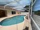 Inviting screened-in pool with spacious deck, perfect for relaxation and outdoor entertainment at 6037 Hickory Grove Ln, Port Orange, FL 32128
