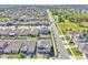 Aerial view of a residential neighborhood showcasing neatly arranged homes, well-maintained streets, and verdant lawns at 9401 La Salle St, Groveland, FL 34736