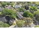 Overhead aerial view of the home with mature trees and a screened pool at 9548 Crown Prince Ln, Windermere, FL 34786