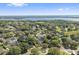 Aerial view of the neighborhood with mature trees and nearby lakes at 9548 Crown Prince Ln, Windermere, FL 34786