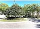 Paved driveway and manicured roundabout with trees and shrubs near building at 2612 Robert Trent Jones Dr # 710, Orlando, FL 32835