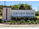 A decorative entrance sign for the Veranda Palms community at 4416 Shiva Loop, Kissimmee, FL 34746