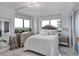 Serene bedroom with white decor, large windows offering city views, and stylish accents for tranquil comfort at 530 E Central Blvd # 1901, Orlando, FL 32801