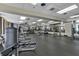 Well-equipped fitness center featuring weight machines and ample workout space for residents at 530 E Central Blvd # 1901, Orlando, FL 32801