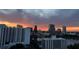 Sunset view of cityscape with red and orange sky at 530 E Central Blvd # 1901, Orlando, FL 32801