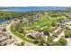 An aerial shot showcasing the home's location near a golf course and recreational area at 10027 Hart Branch Cir, Orlando, FL 32832