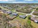 Neighborhood aerial shot showcases a home, pool and large lawns with lush, mature landscaping and trees at 10367 Sw 45Th Ave, Ocala, FL 34476