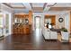 Open clubhouse featuring a kitchen, breakfast bar and cozy lounge area at 14316 Fredricksburg Dr # 507, Orlando, FL 32837