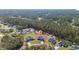 View of single Gathering home surrounded by green trees and other homes in a residential neighborhood at 17236 Sw 44Th Cir, Ocala, FL 34473