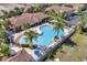 Aerial view of community pool, clubhouse, and recreation area at 2898 Oakwater Dr # 2898, Kissimmee, FL 34747