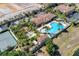 Aerial view of community pool, clubhouse, and recreation area at 2898 Oakwater Dr # 2898, Kissimmee, FL 34747