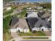 Aerial view of neighborhood homes with well-maintained lawns near a lake at 3375 Hanging Tide St, Winter Garden, FL 34787
