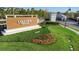 Landscaped entrance sign for Lakeview Preserve community with flowers and shrubbery at 3375 Hanging Tide St, Winter Garden, FL 34787
