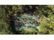Aerial view of a neighborhood basketball court shaded by trees and surrounded by greenery at 3400 Park Grove Ct, Longwood, FL 32779