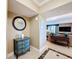 Inviting foyer featuring elegant decor and marble floors at 7593 Gathering Dr # 203, Reunion, FL 34747