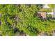 Overhead view of the property showcasing a lush canopy of mature trees and charming rooflines at 1120 Sheeler Ave, Apopka, FL 32703