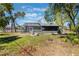 Relaxing backyard featuring a spacious screened patio, outdoor fire pit, and shaded by mature trees at 1510 Chatsworth Ave, Deltona, FL 32738