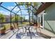 Relaxing screened patio with outdoor seating and view of the backyard at 1510 Chatsworth Ave, Deltona, FL 32738