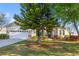 Charming home with a well-maintained front yard, lush greenery, and a two-car garage at 1521 Gants Cir, Kissimmee, FL 34744