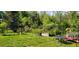 Lush backyard showcasing mature landscaping, wrought iron fence, seating arrangements at 1530 Lexington Av Ave, Davenport, FL 33837