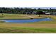 Community golf course featuring a pond and mature trees in the background at 1530 Lexington Av Ave, Davenport, FL 33837