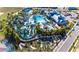 Aerial view of the huge resort-style community pool and amenities at 2320 Lelani Cir, Davenport, FL 33897
