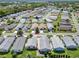 This aerial captures an expansive view of a neighborhood featuring charming homes, lush greenery, and serene atmosphere at 480 Hildalgo Dr, The Villages, FL 32159