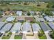 An aerial scene of a peaceful community displaying diverse homes and well-maintained landscapes, promising a serene living at 480 Hildalgo Dr, The Villages, FL 32159