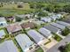 An aerial of a well-planned neighborhood features manicured lawns and diverse architectural styles, offering a desirable living at 480 Hildalgo Dr, The Villages, FL 32159