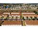 Aerial shot of a neighborhood featuring townhomes, green spaces, and easy access to the highway at 5117 Killarney Way, Kissimmee, FL 34746
