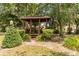 Wooden gazebo nestled among lush greenery offering a peaceful retreat in a tranquil setting at 1148 Monroe Ave, St Cloud, FL 34769