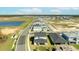 Neighborhood aerial view shows the home and proximity to green spaces and community at 15060 Brodie Ln, Winter Garden, FL 34787