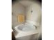 Bright bathroom featuring a corner soaking tub at 1956 Myakka Ct, Poinciana, FL 34759