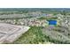Aerial view of homes next to a pond, with building construction in the background at 2629 Maggiore Cir, Kissimmee, FL 34746