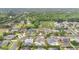 Neighborhood aerial showcasing houses, streets and green spaces near a lake and forested area at 2877 Ashton Ter, Oviedo, FL 32765