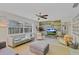 Bright living room with modern furnishings, neutral paint, and stylish decor at 3420 Arnel Dr, Winter Park, FL 32792