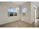 Bright dining area features tile floors, a modern chandelier, and views of the screened-in pool area at 4536 Barrister Dr, Clermont, FL 34711