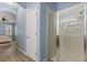 Bathroom with a glass door shower and view of the bedroom at 778 Gainer Way, Winter Springs, FL 32708