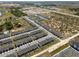 Aerial view showcasing the community's modern townhomes, green spaces, and convenient highway access at 808 Grandin St, Davenport, FL 33837