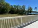 Balcony view overlooking the serene backyard and lake beyond, showcasing the natural beauty of the property at 827 Dennis Ave, Orlando, FL 32807